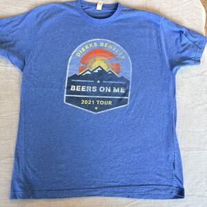 Dierks Bentley Beers On Me Tour 2021 T Shirt XL Blue Country Concert